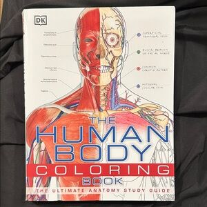 DK The Human Body Coloring Book - Red/White Anatomy Coloring Guide